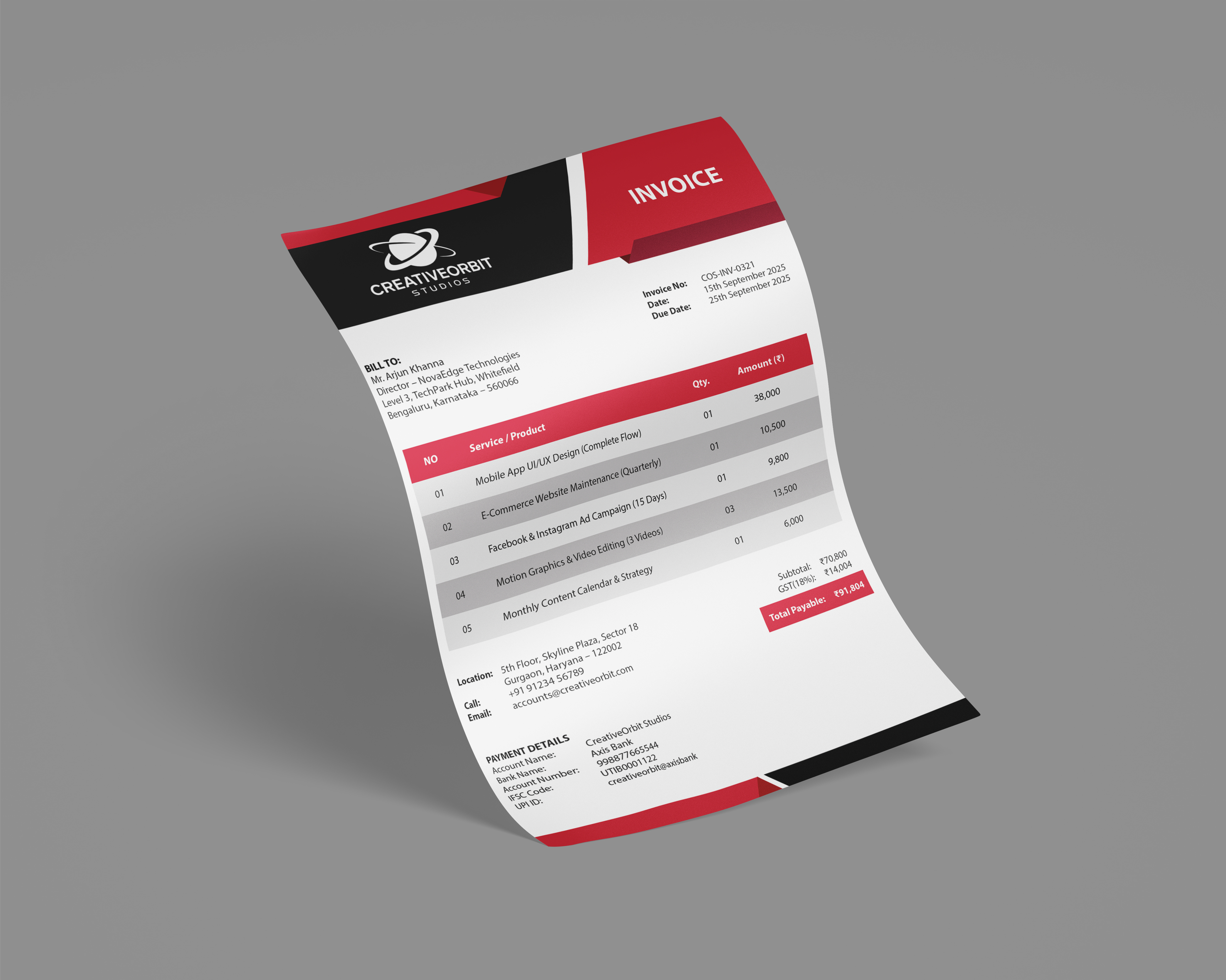 Invoice Template Free