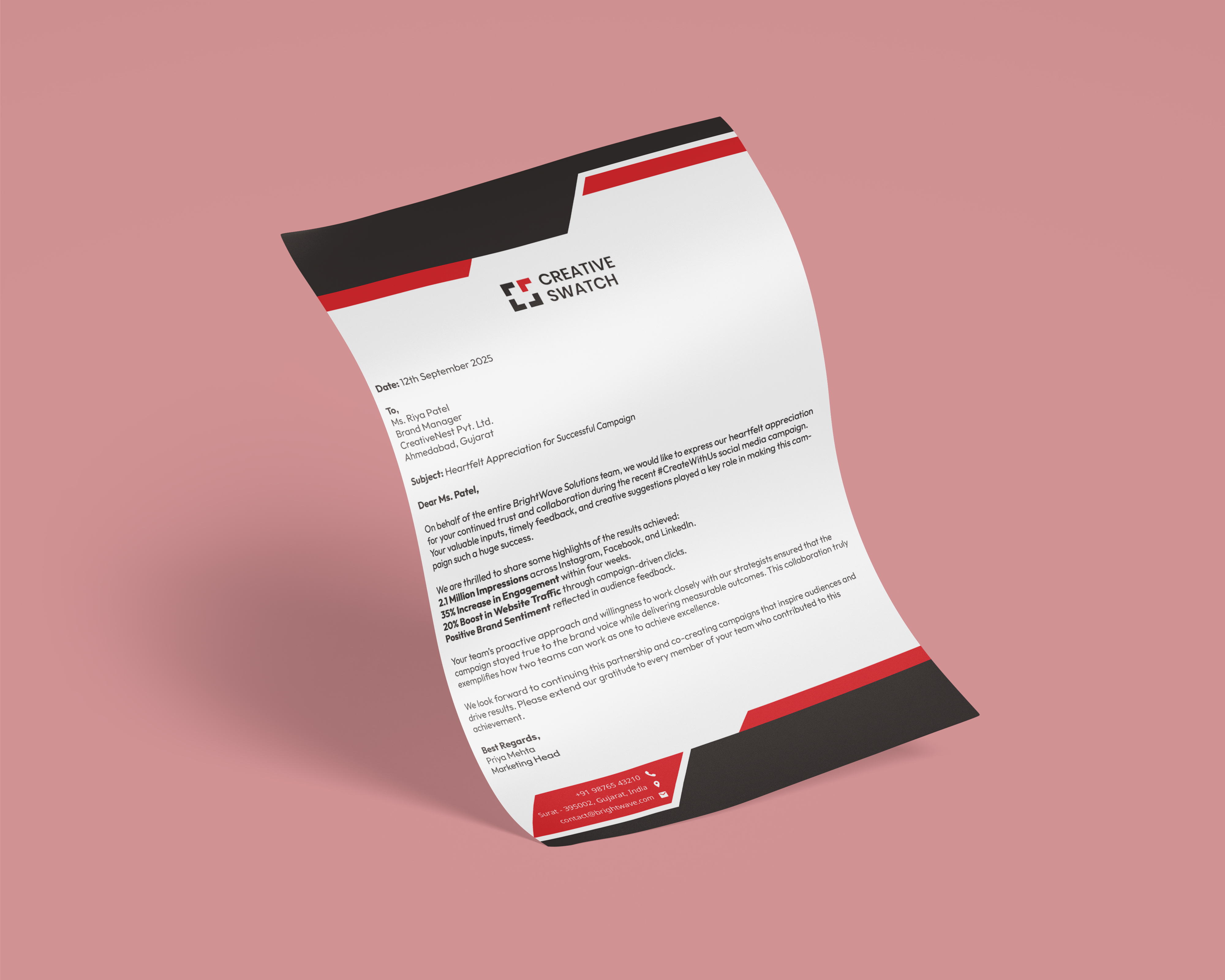 Cover Letterhead