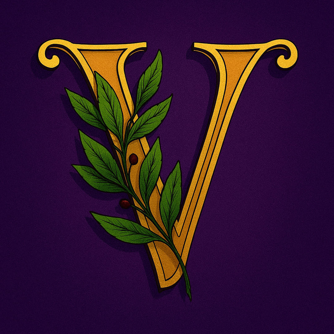 V logo design