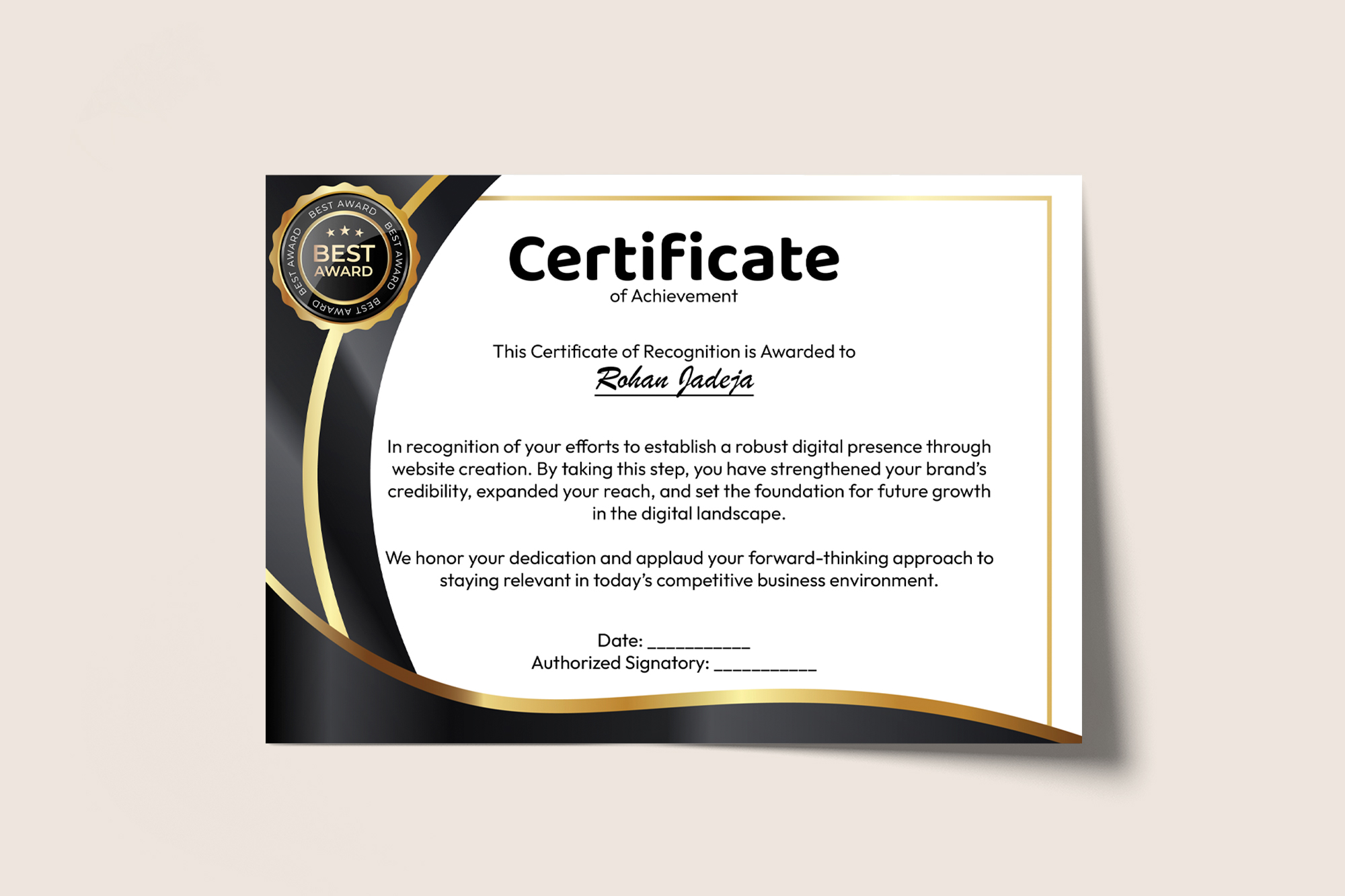 Certificate Frames