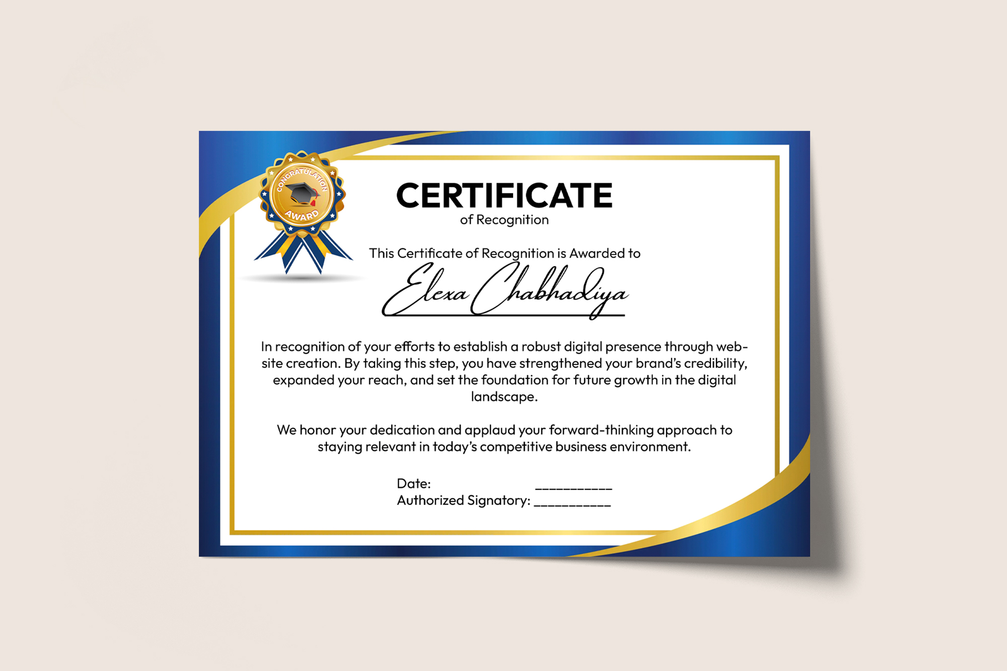Certificate Template pdf