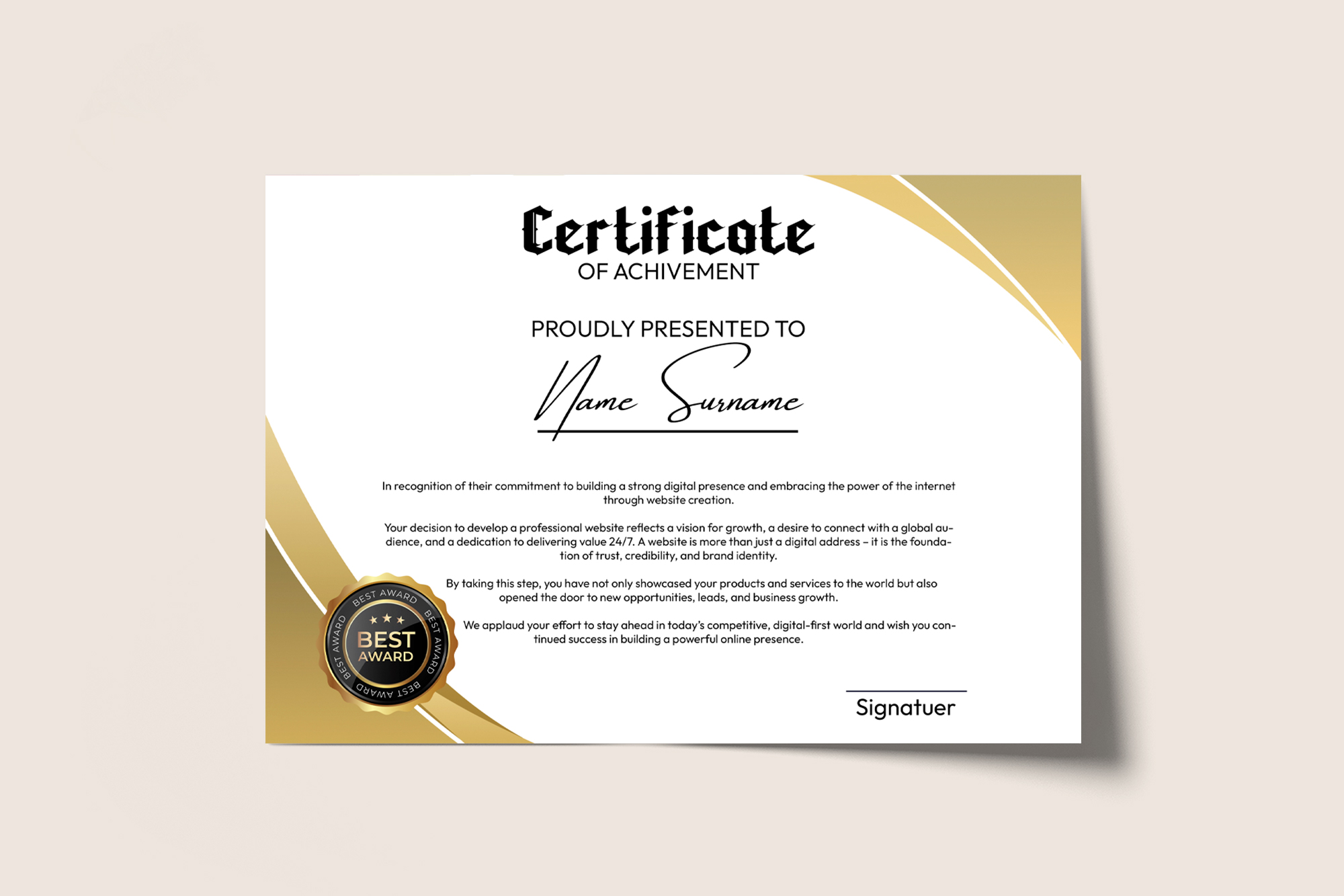 Free Certificate Templates